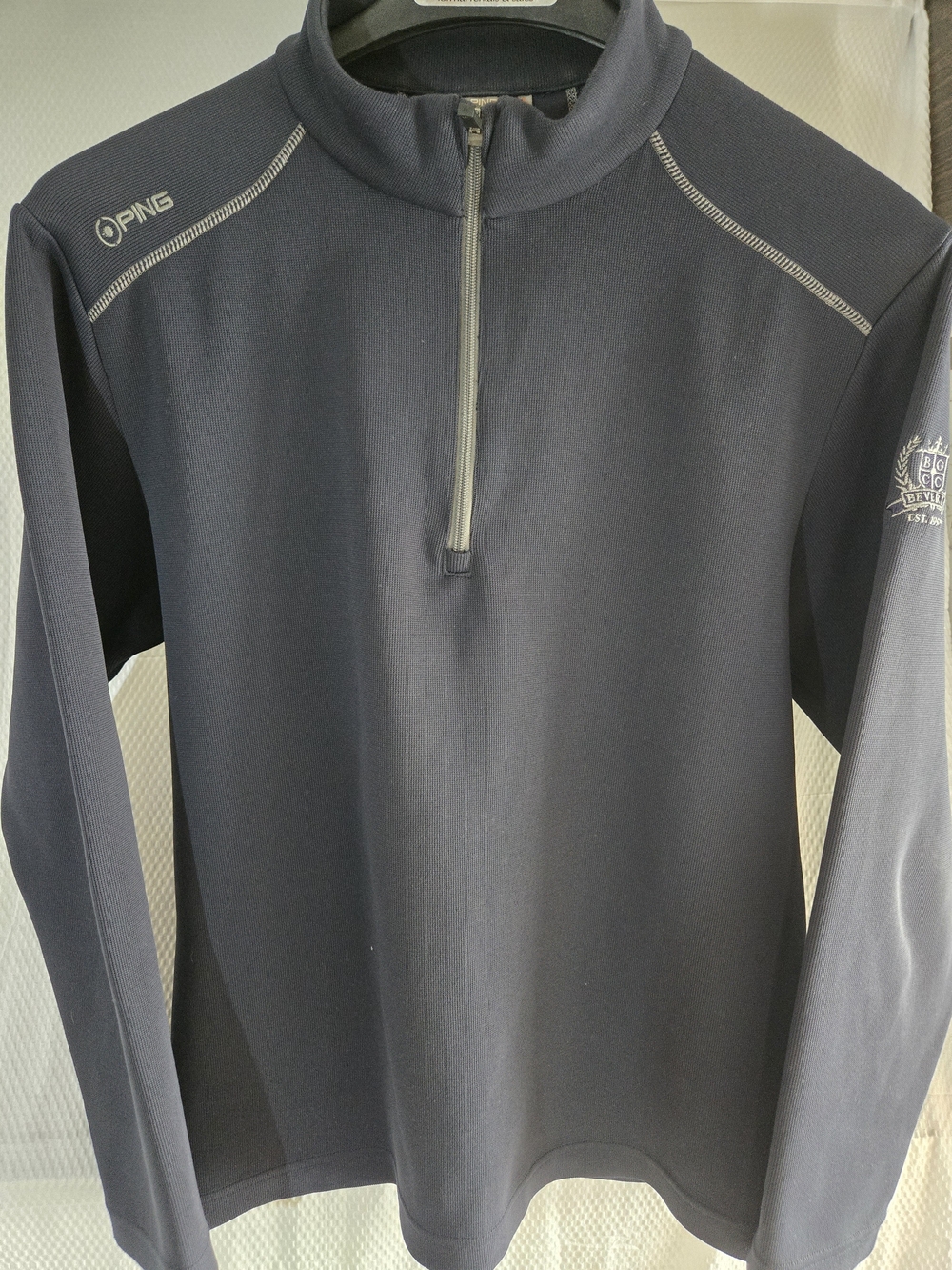 PING Navy Quarter-Zip Pullover Golf Sweater